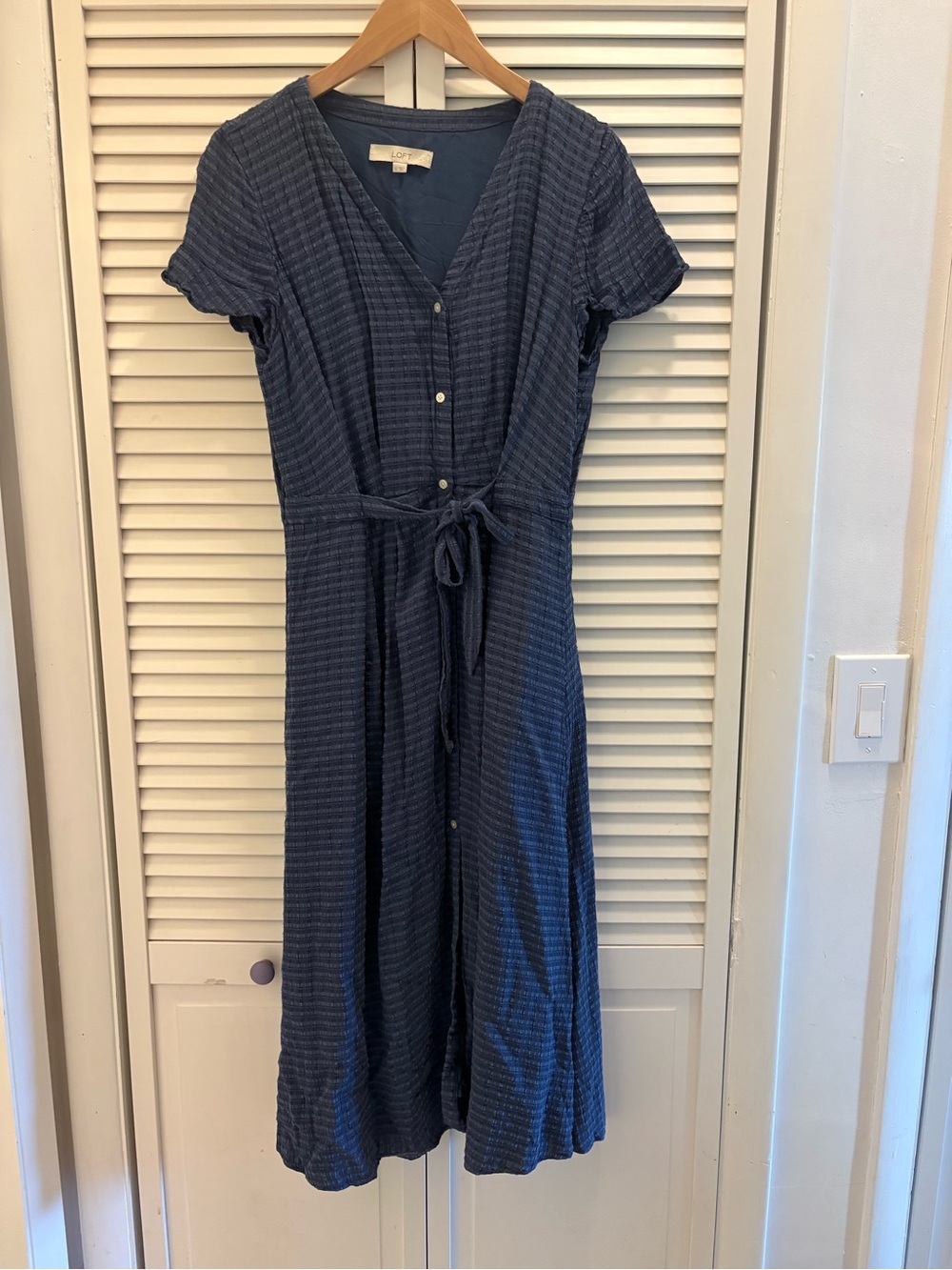 LOFT Blue Midi Dress | Size 12